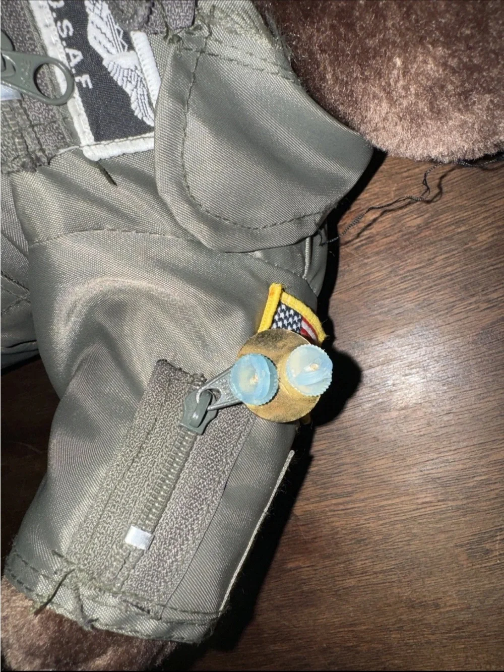 US Air force 1980s Plush Teddy Bear Stuff Animal Inflight Suit